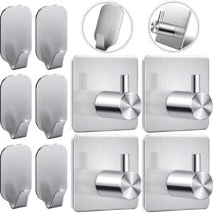 BELGREE 10-PCS Heavy Duty Wall Hooks - Adhesive Hooks for Hanging Clothes Towel Hooks (ASIN-B09G9355WP)