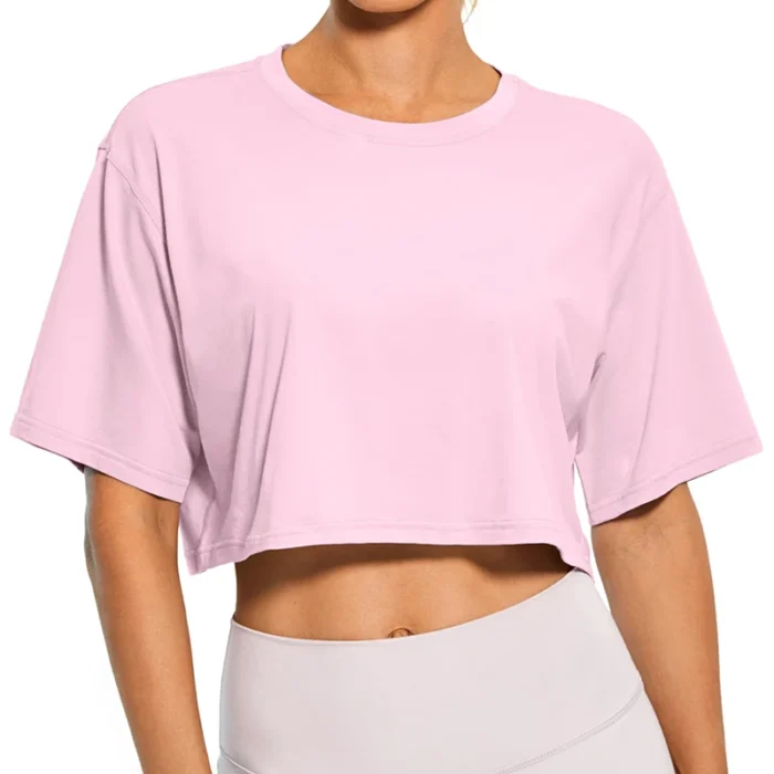 Women’s Harajuku Y2K Pink Crop Top – Casual Summer Streetwear - Image 3