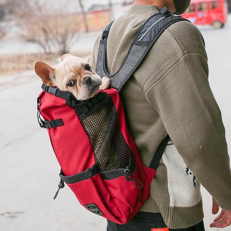 Pet Dog Carrier Bag Carrier For Dogs Backpack Out Double Shoulder Portable Travel Backpack Outdoor Dog Carrier Bag Travel - Image 3