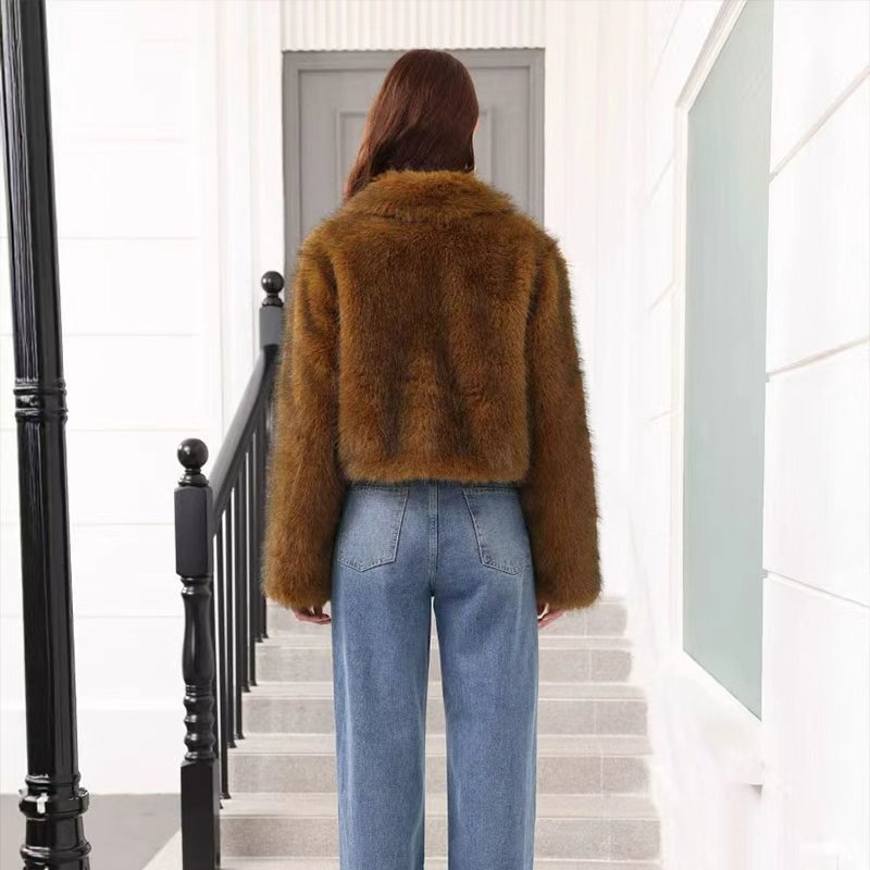 Short Coat Women's Faux Fur - Image 6
