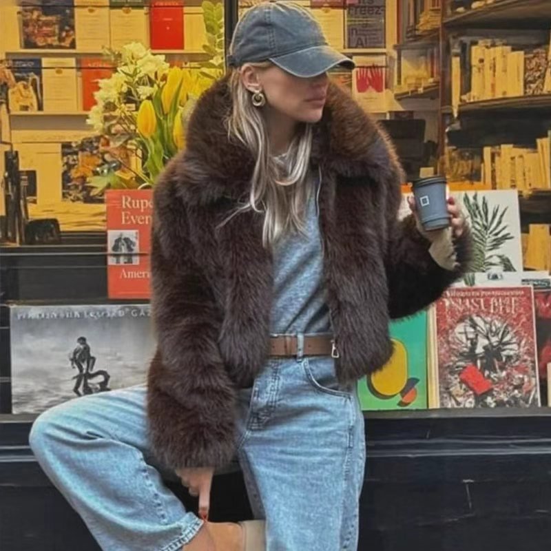 Short Coat Women's Faux Fur - Image 7