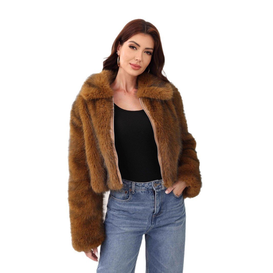 Short Coat Women's Faux Fur - Image 5