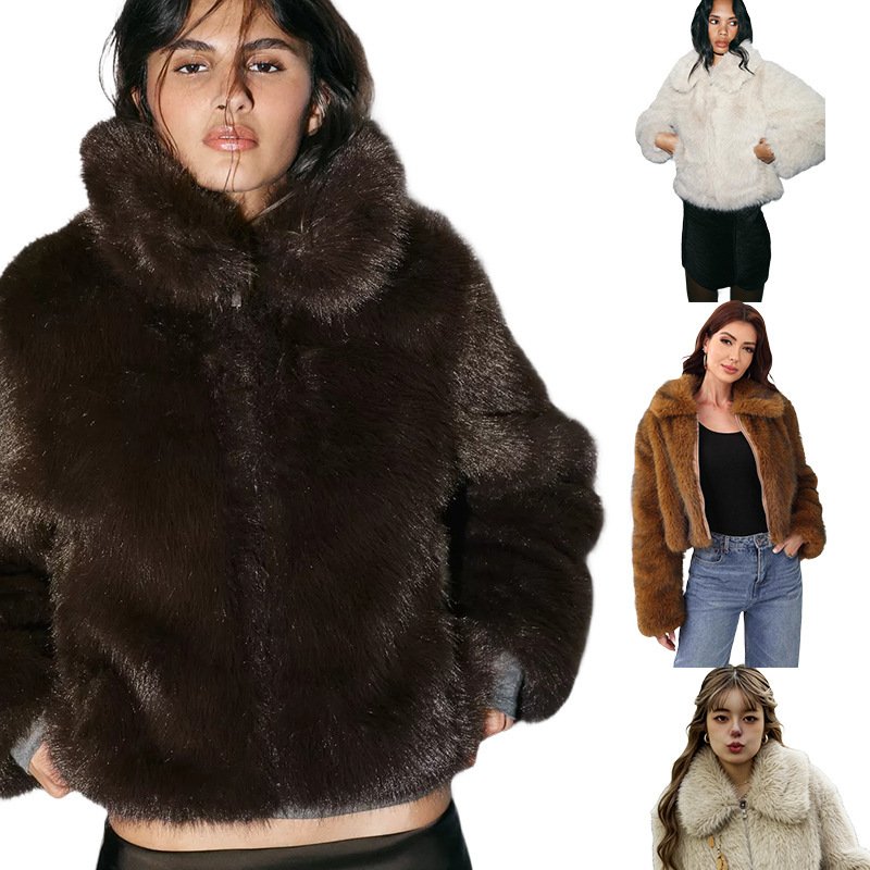 Short Coat Women's Faux Fur - Image 2