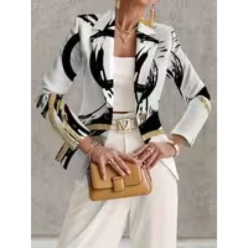 Fashionable Printed Suit-style Slim-fit Blazer - Image 4